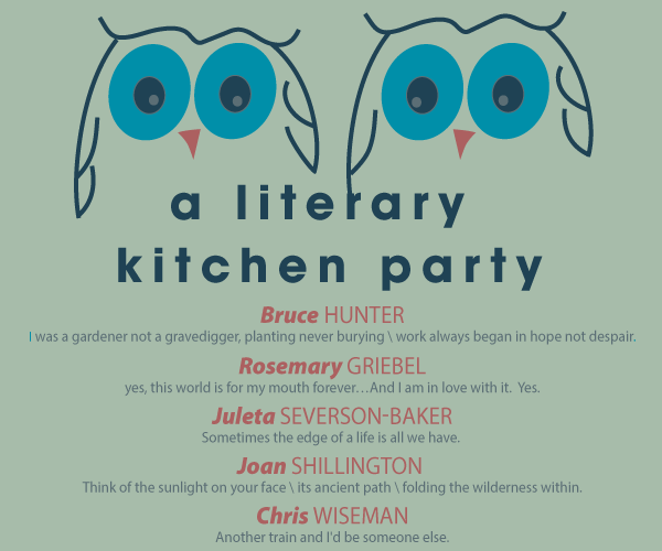 literary kitchen party at Owl's Nest Books
