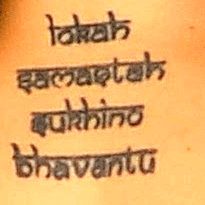 Kim Wyatt's "Sanskrit" tattoo