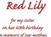 Red Lily poem